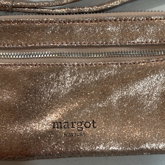 margot Genuine Leather Rose Gold Credit Card Holder - Picture 5 of 7